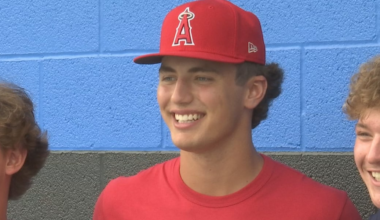 Family and friends celebrate Luke LaCourse being drafted by the Angels