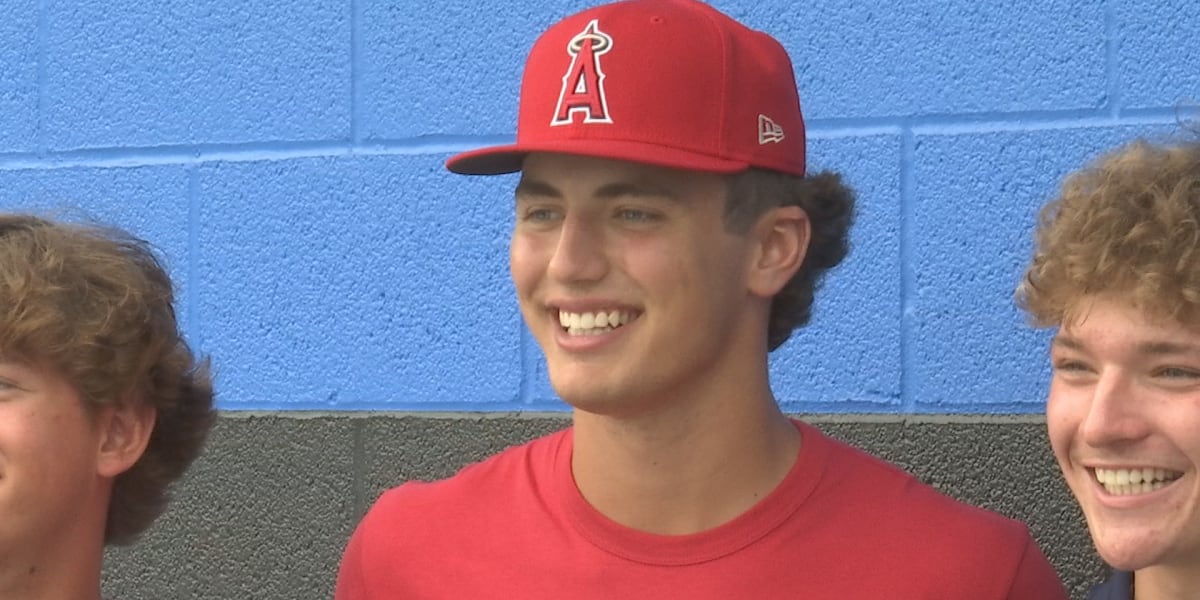 Family and friends celebrate Luke LaCourse being drafted by the Angels