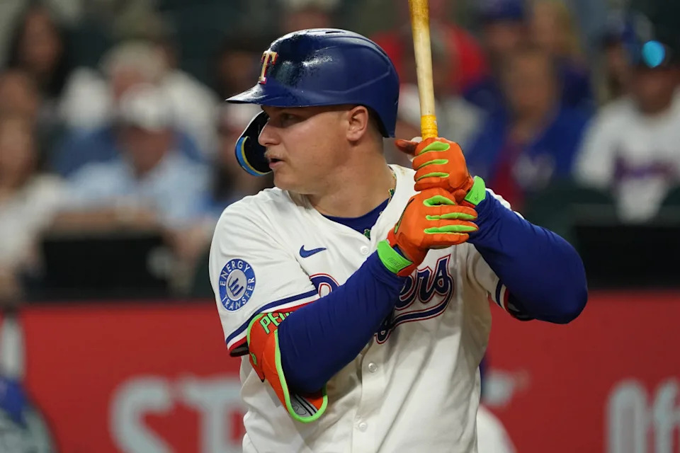 Texas Rangers designated hitter Joc Pederson (4)Raymond Carlin III-Imagn Images