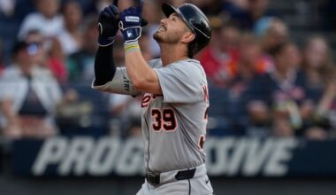 Tigers extend Guardians' losing streak to 8 games with homers from Pérez and McKinstry