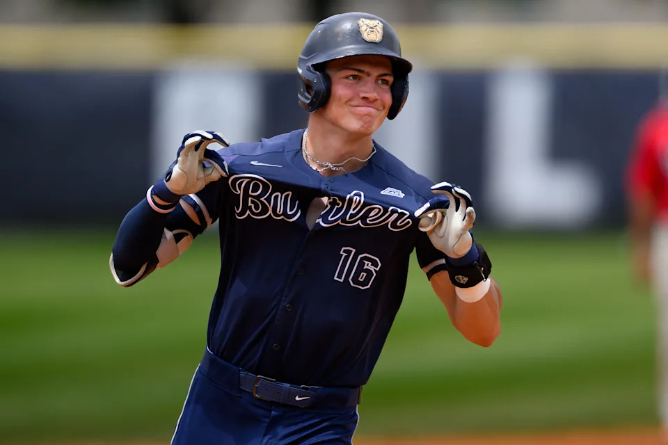Butler outfielder Jack Moroknek