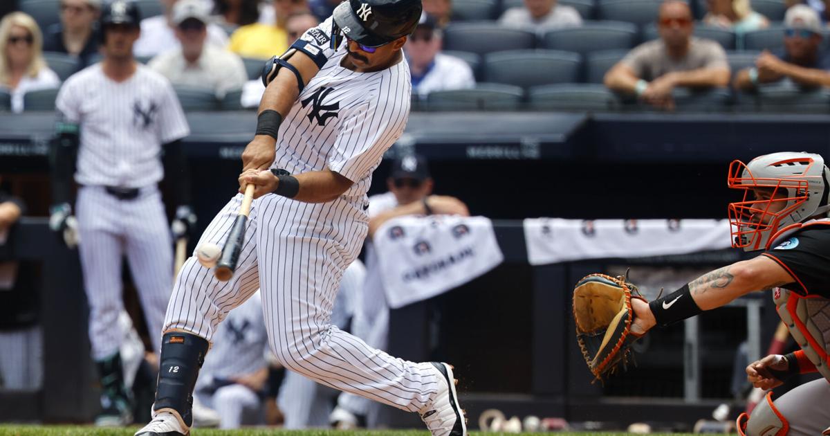 Yankees center fielder Trent Grisham leaves game at Toronto because of tight left hamstring | MLB