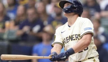 Andrew Vaughn homers in 1st at-bat with Brewers after Rhys Hoskins goes on injured list | Sports