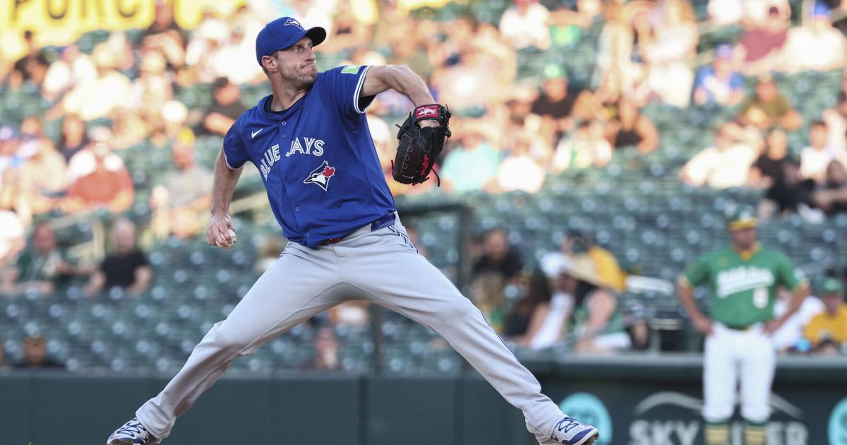 Max Scherzer wins for first time in nearly a year as Blue Jays hold on to beat the A's 7-6 - chronicleonline.com