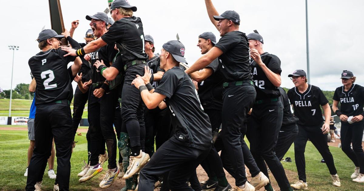 Pella baseball scores late win first state title | Sports