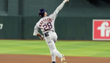 Matthews homers twice 10 days after MLB debut