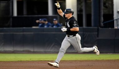 Chicago White Sox's Colson Montgomery rounds the bases after his three-run home run during the second inning of a baseball game against the Tampa Bay Rays Wednesday, July 23, 2025, in Tampa, Fla. (AP Photo/Jason Behnken)