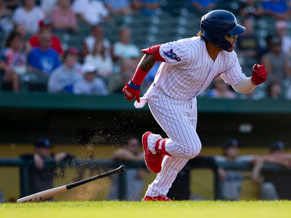 Yohendrick Pinango during the South Bend Cubs v. Lake County Captains game on Thursday, July 28, 2022.