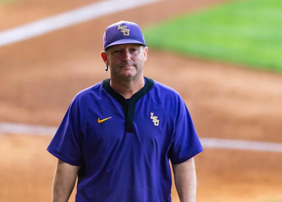 Tigers Head Coach Jay Johnson as the LSU Tigers take on Alabama Baseball in Baton Rouge, LA.Scott Clause / USA Today