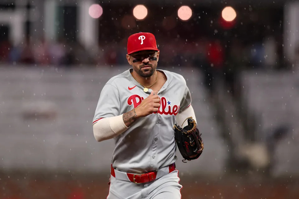 Philadelphia Phillies right fielder Nick Castellanos (8)Credit&colon; Brett Davis-Imagn Images