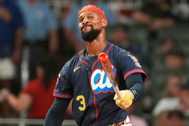The Minnesota Twins’ Byron Buxton competes during the MLB baseball...