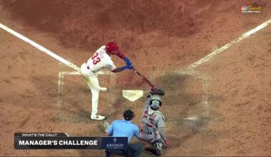 Phillies, Red Sox announcers react to walk-off catcher's interference