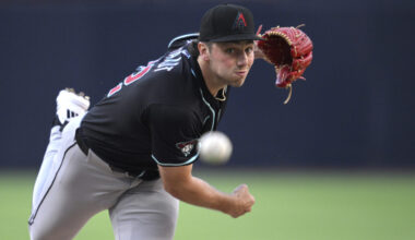 Arizona Diamondbacks starting pitcher Brandon Pfaadt...
