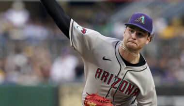 Arizona Diamondbacks pitcher Ryne Nelson...