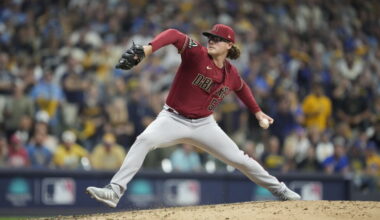 Andrew Saalfrank #57 of the Arizona Diamondbacks...
