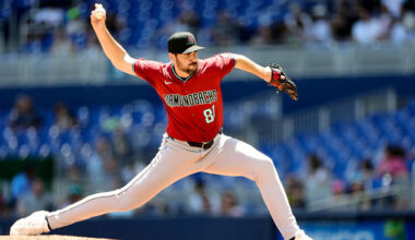 Ryan Thompson #81 of the Arizona Diamondbacks...