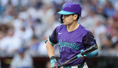 Corbin Carroll #7 of the Arizona Diamondbacks...