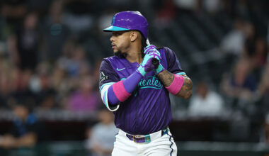 Ketel Marte #4 of the Arizona Diamondbacks...