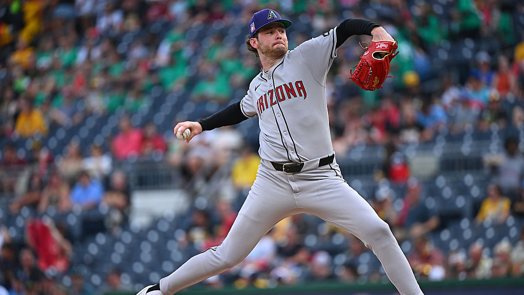 Ryne Nelson #19 of the Arizona Diamondbacks...