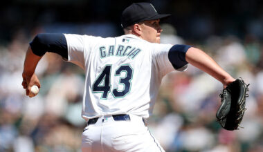 Brandyn Garcia #43 of the Arizona Diamondbacks...