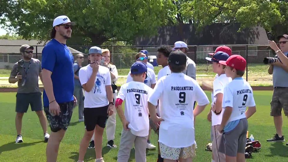 Vinnie Pasquantino was at Grandview High School for the Vinnie Pasquantino Baseball ProCamp...
