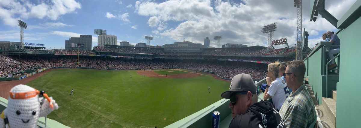 Adric atop the Green Monster. Fenway Park. August 27, 2023.