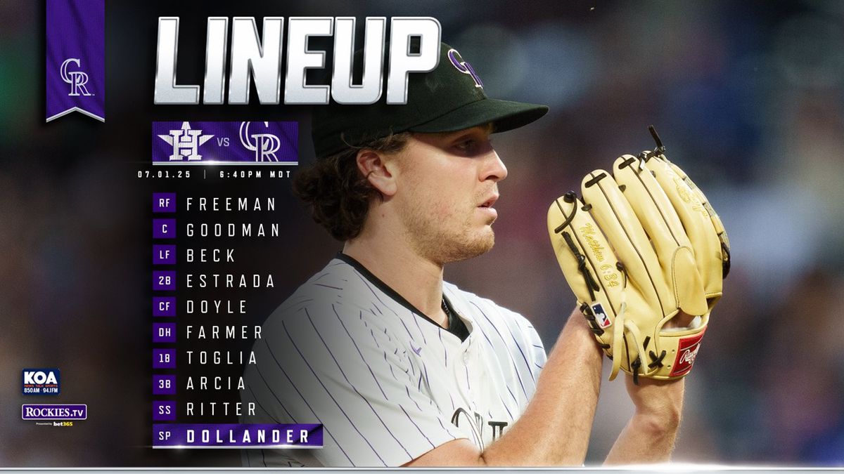 The lineup reads as follows: Freeman (RF); Goodman (C); Beck (LF); Estrada (2B); Doyle (CF); Farmer (DH); Toglia (1B); Arcia (3B); Ritter (SS); Collander (SP).