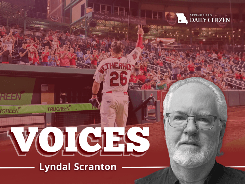 JJ Wetherholt salutes the fans at Hammons Field after hitting a game-winning, ninth-inning single in a 4-3 victory over Northwest Arkansas on July 1. (Photo by Springfield Cardinals)