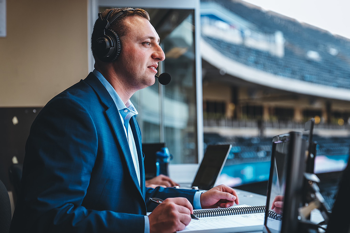 Royals play-by-play broadcaster Jake Eisenberg