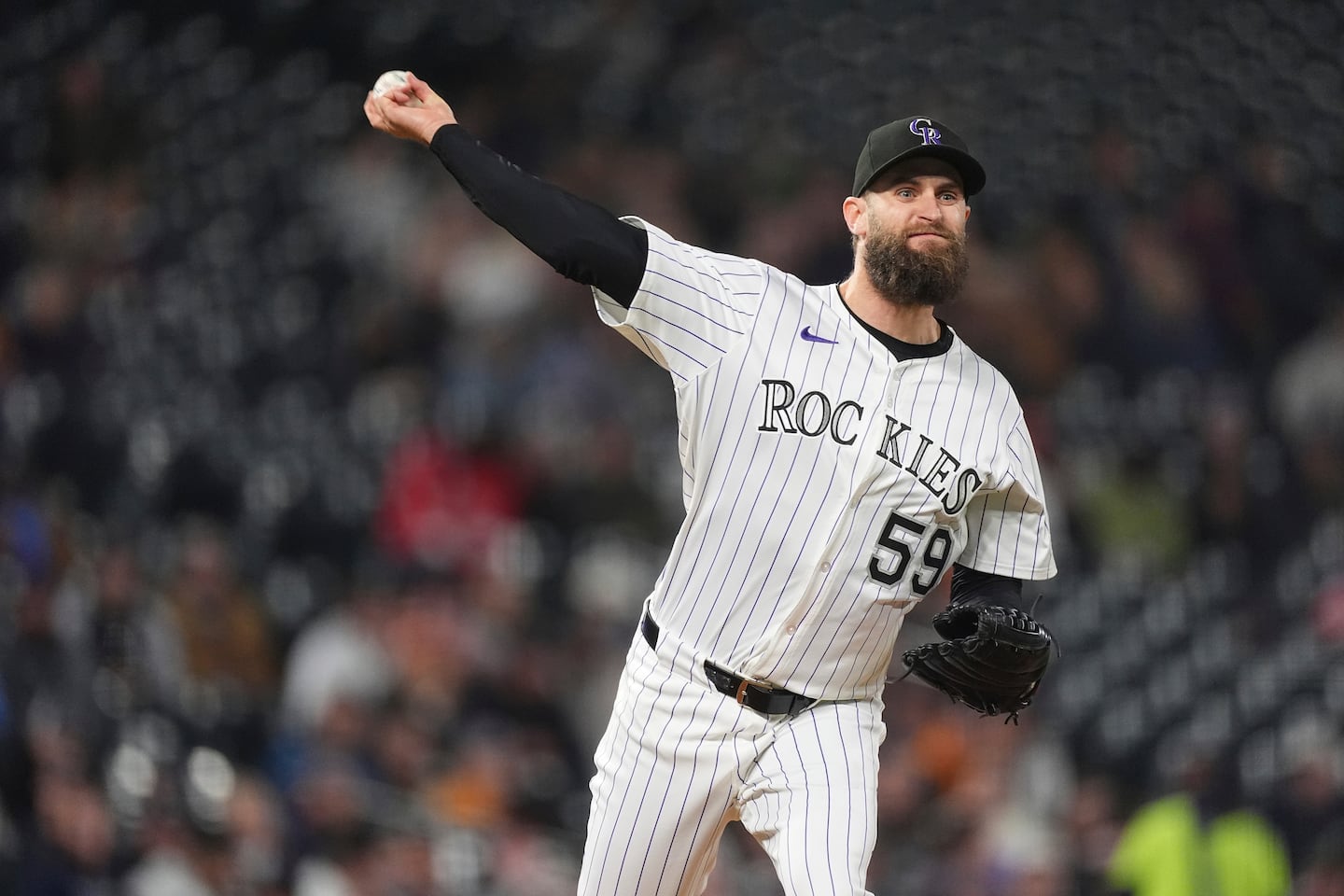 Righthanded reliever Jake Bird is one of the few Rockies having a good season, with a 3.70 ERA in 39 appearances.