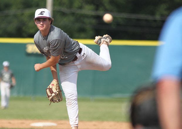 Rocky River's Jake Wnukowski delivers during the fourth inning of...