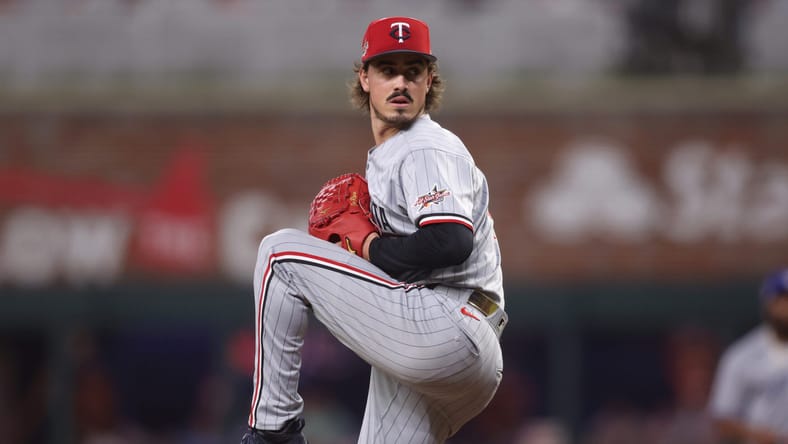 Minnesota Twins starter Joe Ryan pitching at the 2025 MLB All-Star Game