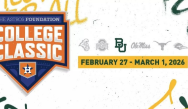 Baylor Baseball to Play in 2026 Astros Foundation College Classic