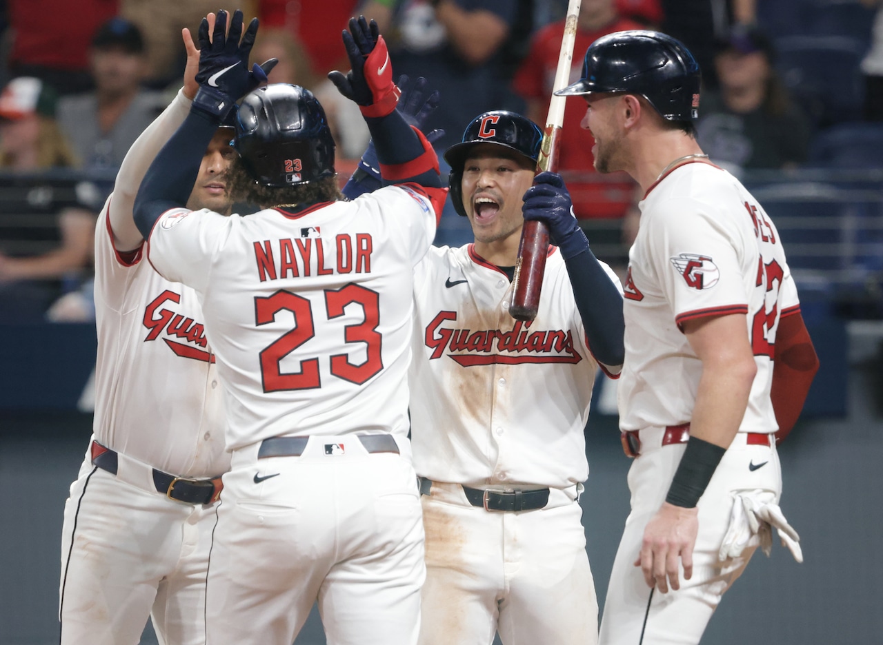 guardians play the rockies in an mlb game