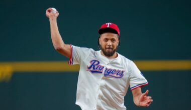 Pistons, former OSU point guard throws out first pitch for Rangers