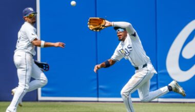 Still a ways to go, but Chandler Simpson is catching up in center