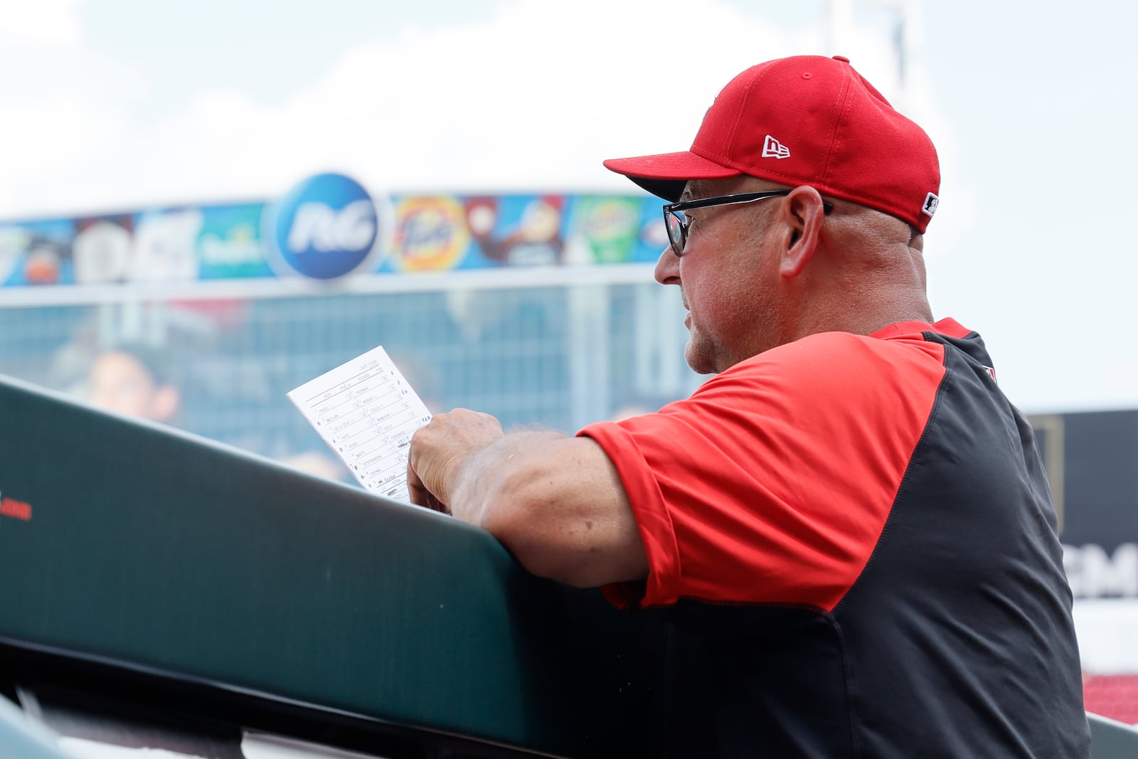 Cincinnati Reds manager Terry Francona watches his team play against the Colorado Rockies in a baseball game, Sunday, July 13, 2025, in Cincinnati. (AP Photo/Jay LaPrete)