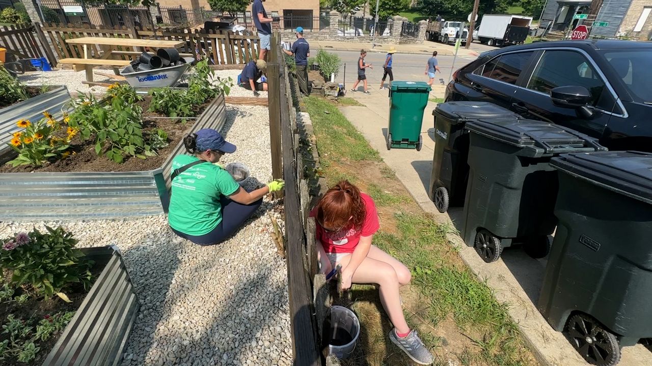 More than 500 volunteers helped at the annual community makeover day (Spectrum News 1/Katie Kapusta)