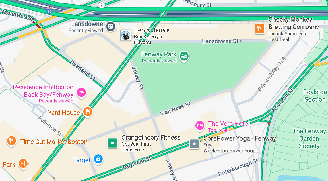 The hotels near Fenway Park