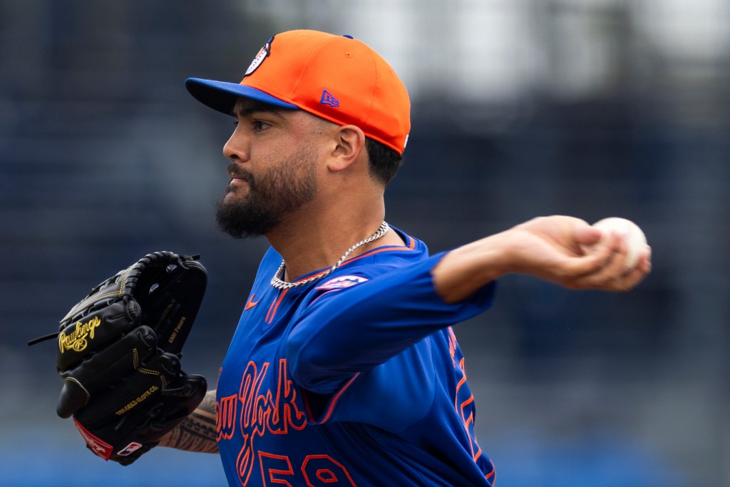 Sean Manaea, throwing a pitch during spring training, is scheduled to throw another rehab start on  July 2, 2025.