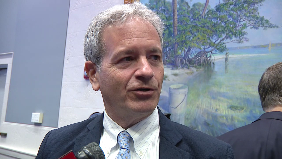 Tampa Bay Rays owner Stu Sternberg speaks after St. Pete City Council approved a project including a new ballpark for the team on July 18, 2024. The deal later fell through.