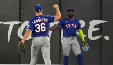 Adolis García keeps Texas Rangers in game against Angels with home run robbery