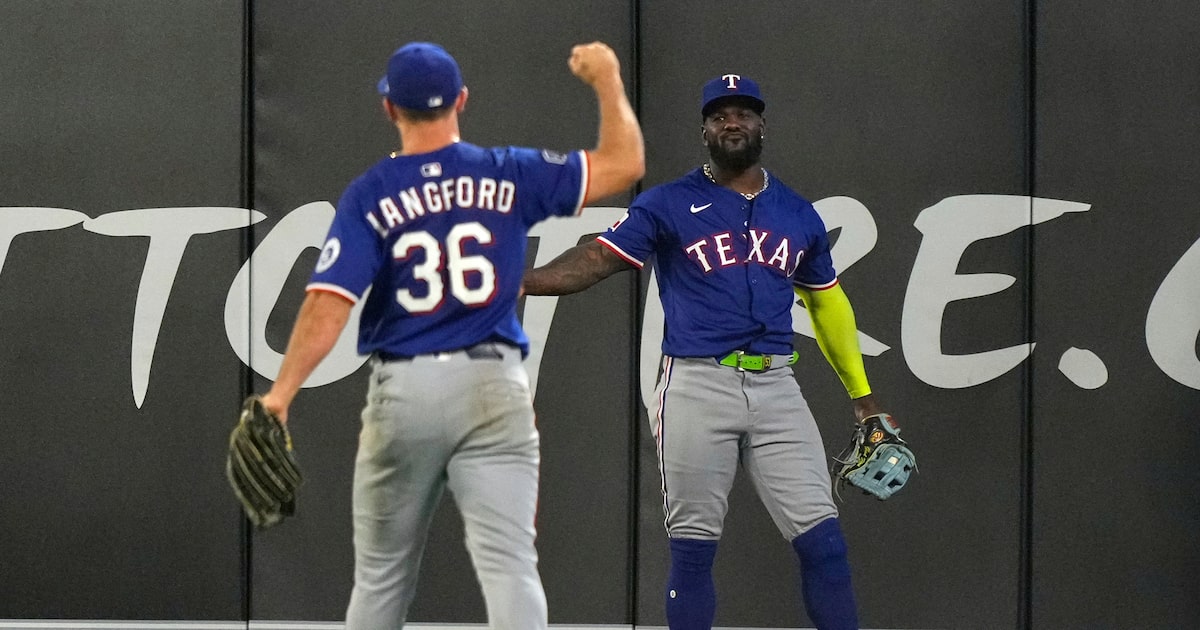 Adolis García keeps Texas Rangers in game against Angels with home run robbery