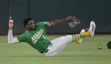 Athletics to place Denzel Clarke on IL with right adductor strain – NBC Sports Bay Area & California