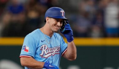 Wyatt Langford the latest to bust out of funk, powers Rangers to 3-game sweep of Braves