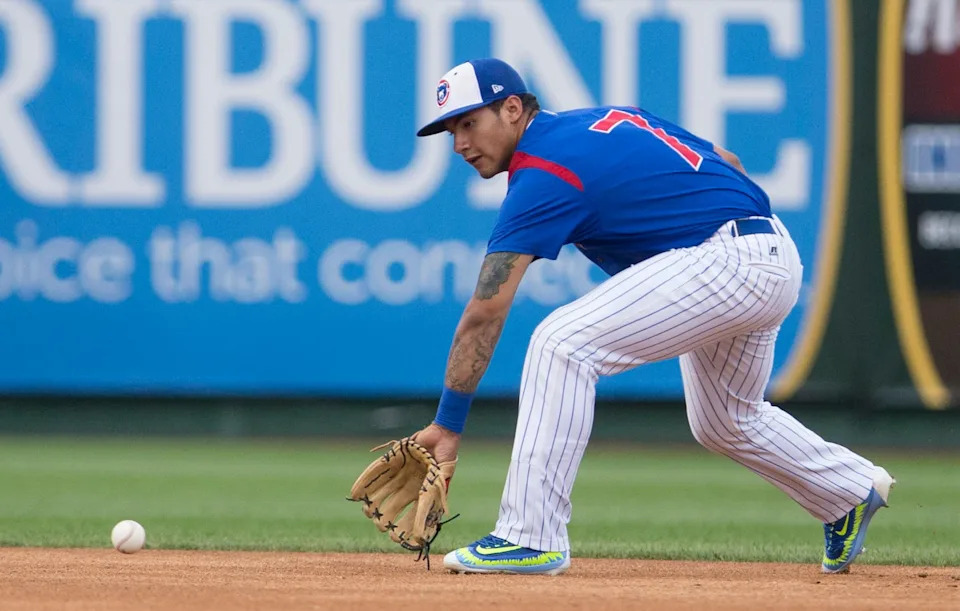 South Bend Cubs shortstop Gleyber Torres scoops up a ground ball Wednesday, August 19, 2015, during the South Bend Cubs-Dayton Dragons baseball game at Four Winds Field. SBT Photo/GREG SWIERCZ