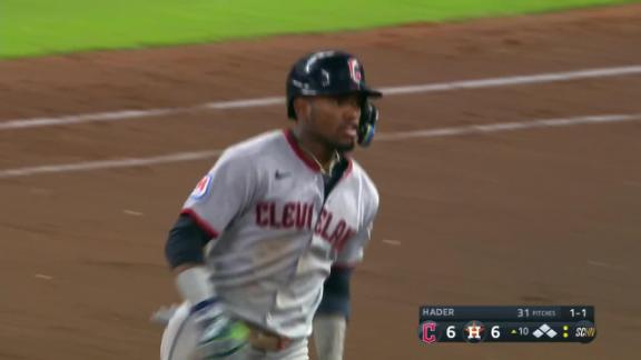 Angel Martínez's grand slam in 10th inning gives Guardians win over Astros