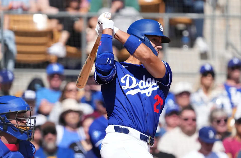 Los Angeles Dodgers outfielder Michael Conforto at the plate. Joe Camporeale-Imagn ImagesJoe Camporeale-Imagn Images