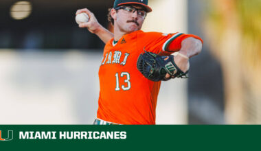 Hugus Drafted by Seattle in Third Round of MLB Draft – University of Miami Athletics
