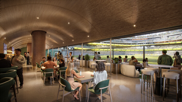BIG and HNTB Reveal New Renderings for the Athletics' Upcoming Ballpark in Las Vegas - Image 8 of 9